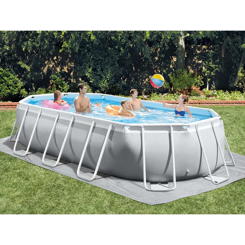 Piscina de jardín 503 x 274 x 122 cm de material resistente para exteriores