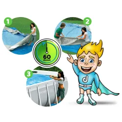 Piscina de jardín ideal para divertirse en familia en días de verano