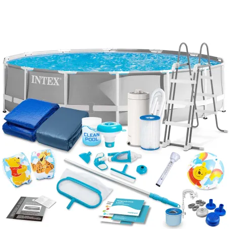 Piscina de jardín con estructura 427 x 107 x 107 cm Set 21en1 INTEX 26720