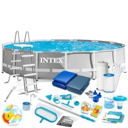 Piscina de jardín marco 457 x 107 cm, set 21en1 INTEX 26724