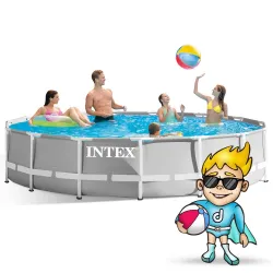 Piscina de jardín con diseño elegante 457 x 107 cm, set 21en1 INTEX 26724