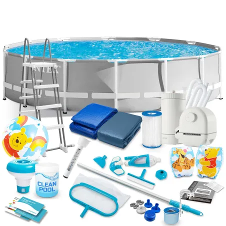 Piscina de jardín marco 549 x 122 cm set 21en1 INTEX 26732 con estructura resistente