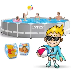Piscina de jardín marco 549 x 122 cm set 21en1 INTEX 26732 con diseño elegante