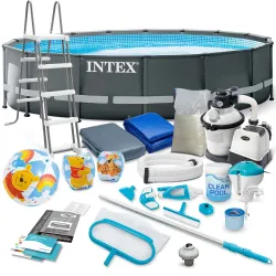 Piscina de jardín con marco 488 x 122 cm 21en1 INTEX 26326
