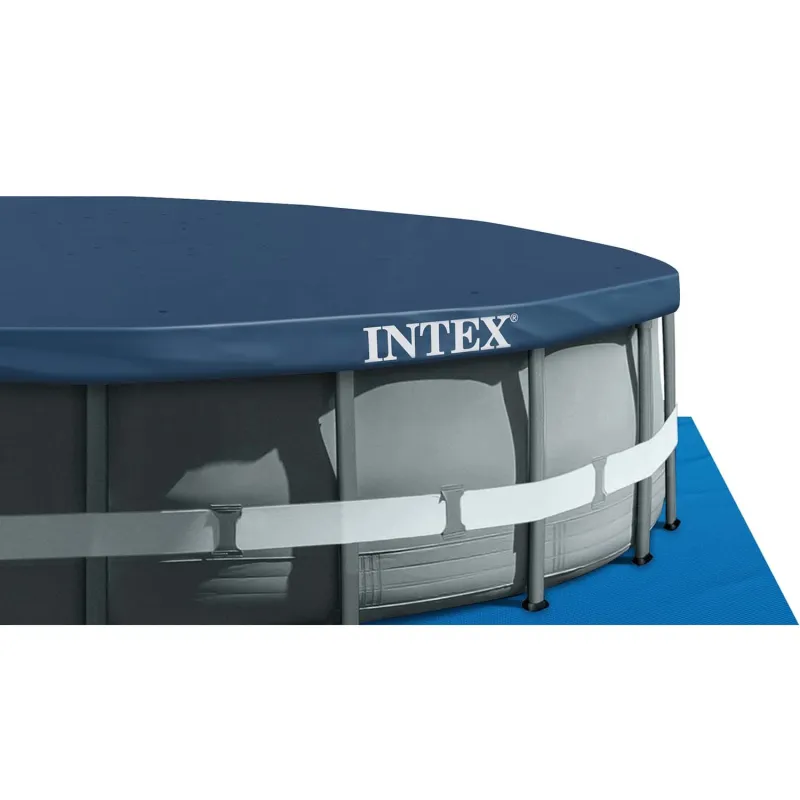 Piscina con estructura de PVC, resistente a la intemperie, ideal para uso en jardín