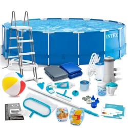 Piscina de jardín con estructura 457 x 122 cm 21in1 INTEX 28242