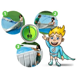 Piscina rectangular 503x274x122cm, ideal para fiestas de verano en el jardín