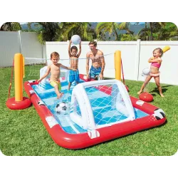 Ideal para jugar al aire libre Centro de Juegos Arena Deportiva Hinchable Intex 57147 para niños