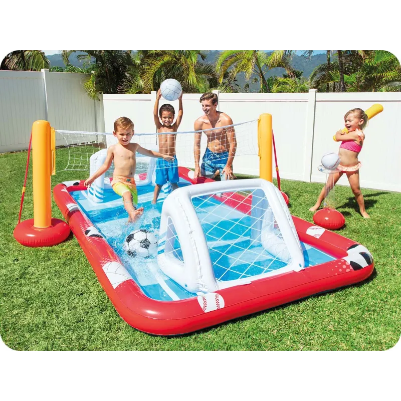 Ideal para jugar al aire libre Centro de Juegos Arena Deportiva Hinchable Intex 57147 para niños
