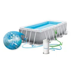 Piscina de Estructura 400 x 200 x 122 cm 10-en-1 Intex 26790, perfecta para el verano en el jardín