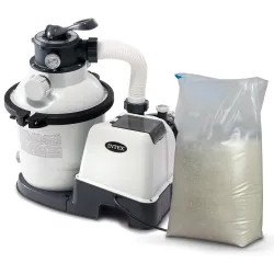 Bomba de filtro de arena 5700 l/h INTEX 26644 + 25 kg arena