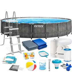 Piscina de jardín con estructura 549 x 122 cm 18in1 INTEX 26744