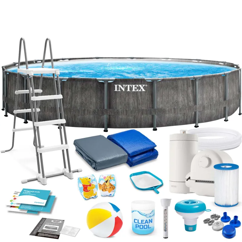 Piscina de jardín con estructura 549 x 122 cm, diseño resistente, piscina elevada