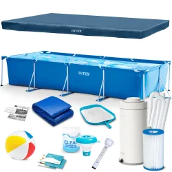 Piscina con Estructura de Acero 450x220x84 cm 16 en 1 Intex 28274 resistente