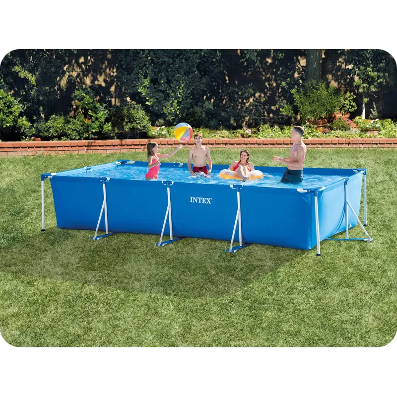 Piscina con Estructura de Acero 450x220x84 cm 16 en 1 Intex 28274 duradera