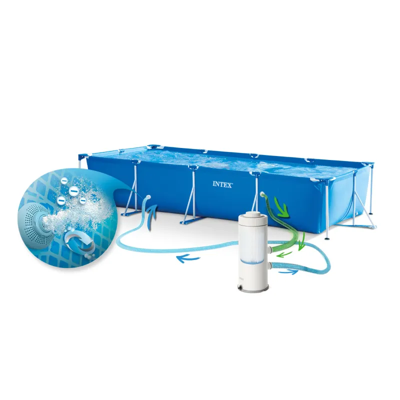 Piscina con Estructura de Acero 450x220x84 cm 16 en 1 Intex 28274 ideal para el jardín