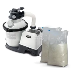 Bomba filtro arena 12000 l/h INTEX 26652 + 50 kg arena