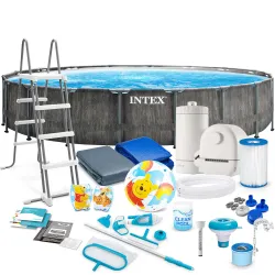Piscina de jardín con estructura 549 x 122 cm de material PVC resistente
