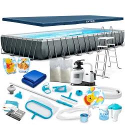 Piscina de jardín 975 x 488 x 132 cm, ideal para diversión al aire libre, diseño duradero