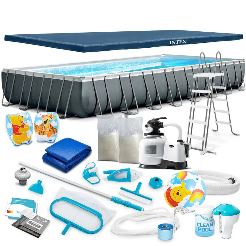 Piscina de jardín 975 x 488 x 132 cm, ideal para diversión al aire libre, diseño duradero