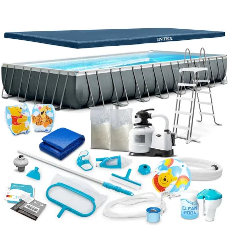 Piscina de jardín 975 x 488 x 132 cm, ideal para diversión al aire libre, diseño duradero