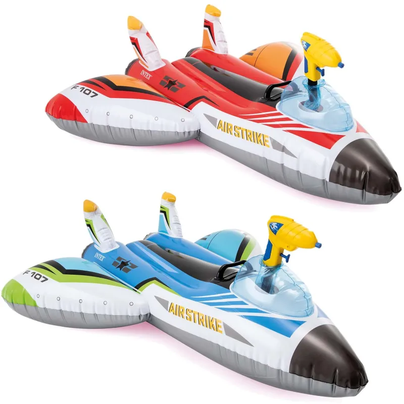 Avión hinchable rojo con pistola de agua INTEX 57536 para juegos acuáticos