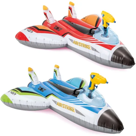 Avión hinchable rojo con pistola de agua INTEX 57536 para juegos acuáticos