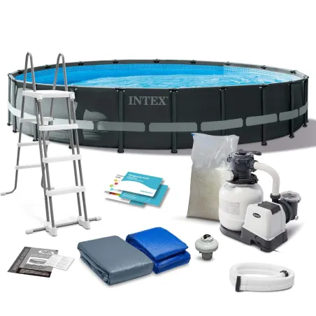 Piscina de Jardín con Marco 610 x 122 cm 12-en-1 INTEX 26334