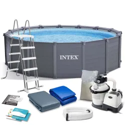 Piscina Hinchable de Jardín 478 x 124 cm 12en1 INTEX 26384