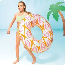 Flotador de natación 114 cm, elegante, ideal para playa o piscina