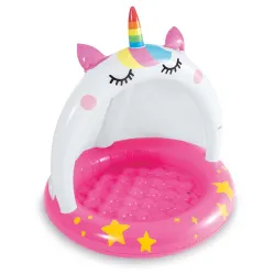 Piscina Hinchable para Niños con Toldo Tortuga 102 x 102 cm Intex 58438
