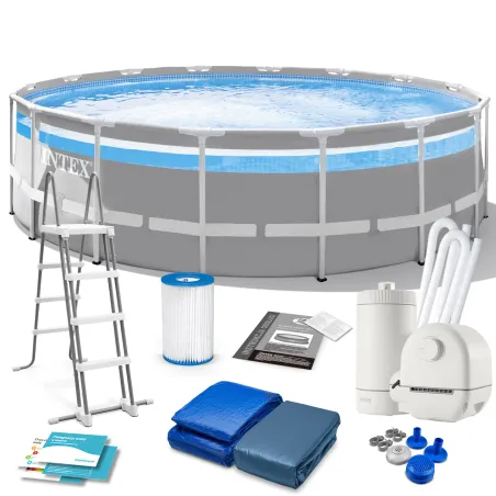 Piscina desmontable de jardín 488 x 122 cm con 11 funciones, ideal para exteriores