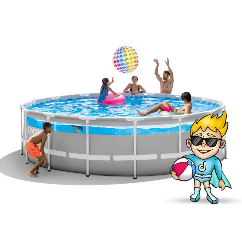 Moderna piscina desmontable de jardín 488 x 122 cm, perfecta para relajarse y divertirse