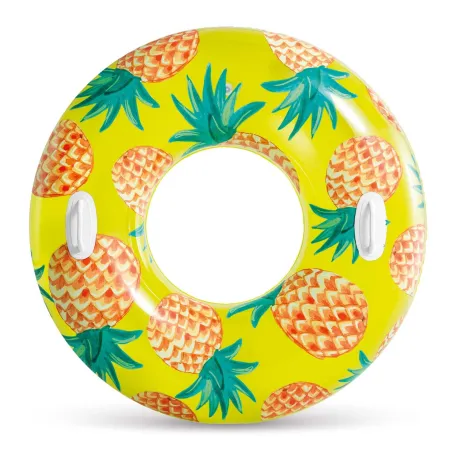 Flotador en forma de piña 107 cm, colorido, ideal para la diversión en la playa