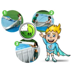 Piscina ideal para la diversión de los niños en el jardín, perfecta para el verano