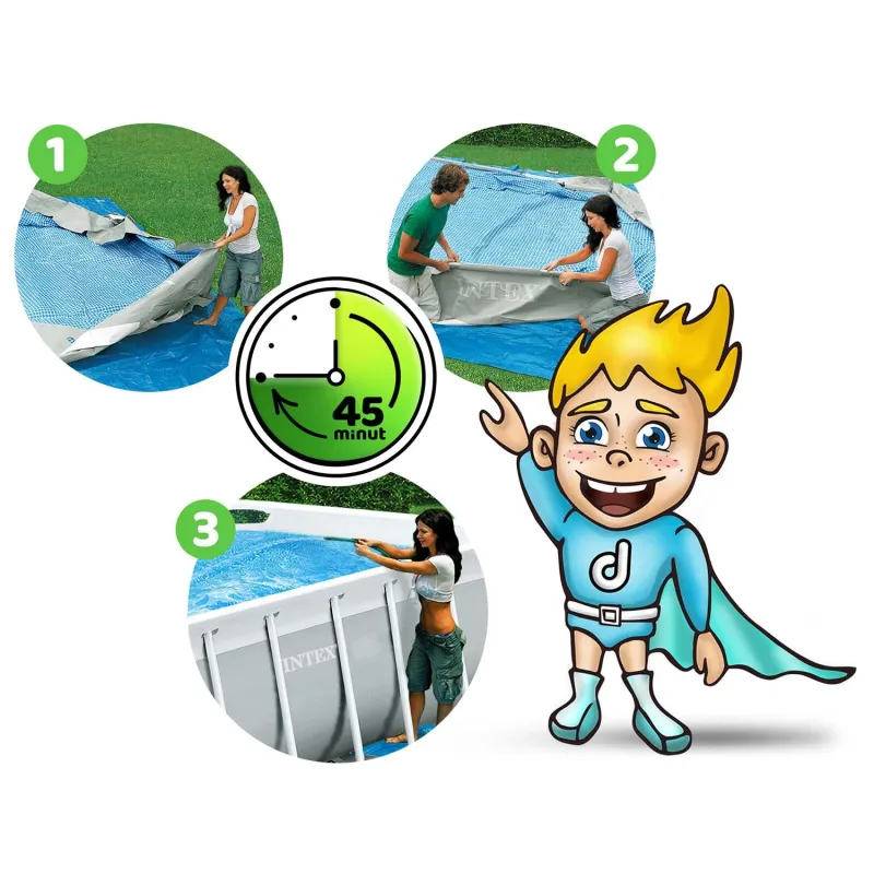 Piscina ideal para la diversión de los niños en el jardín, perfecta para el verano