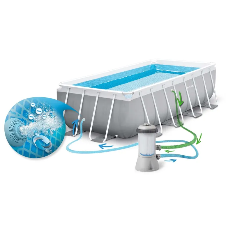 Piscina de jardín fabricada en material duradero, ideal para un uso prolongado