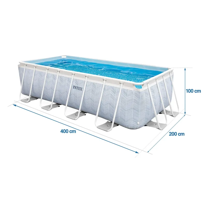 Piscina de jardín 400 x 200 x 100 cm, ideal para relajarse en el jardín