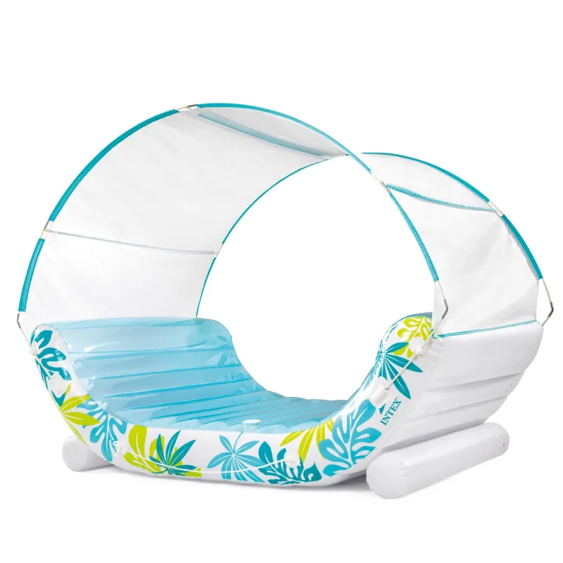 Isla hinchable 224 x 150 cm para relajarse en el agua con estilo
