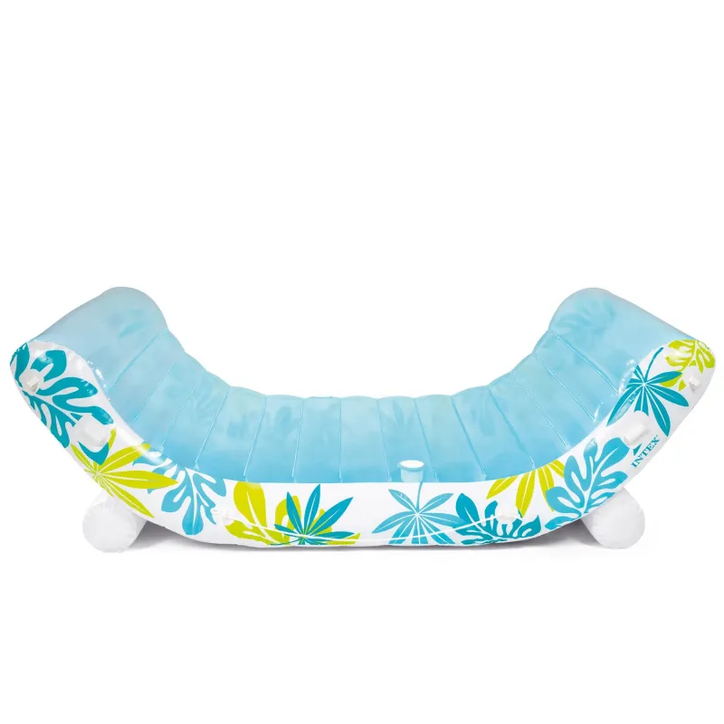 Isla hinchable 224 x 150 cm con superficie suave para mayor comodidad