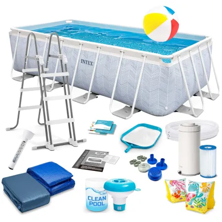 Piscina con estructura 400 x 200 x 100 cm set 18in1 para exteriores