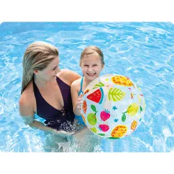 Pelota de playa de 51 cm con diseño de frutas, ideal para actividades de verano