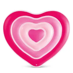 Gran colchón hinchable de playa en forma de corazón, colorido y cómodo