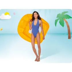 Sillón colchón hinchable naranja INTEX 56802, un toque moderno para el exterior