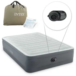 Colchón Hinchable 203x152x46 cm con Bomba Eléctrica Integrada INTEX 64906ND