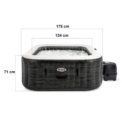 SPA hinchable con hidromasaje, materiales duraderos y asientos cómodos, perfecto para reuniones