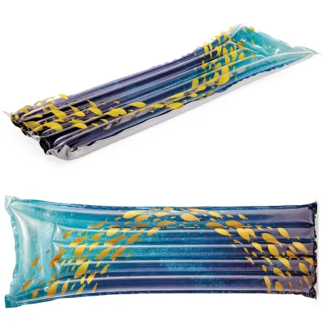 Colchón de natación en forma de pez, perfecto para jugar en el agua