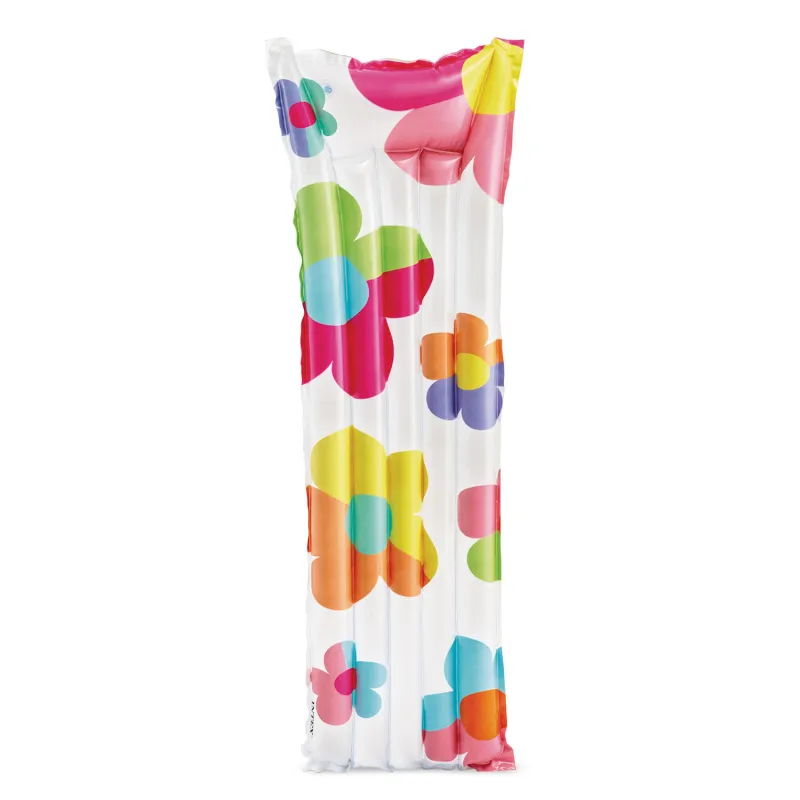 Colchón de natación colorido Flores Intex 59720, ideal para el verano