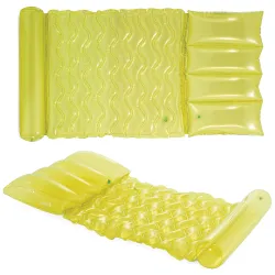 Colchón hinchable de natación verde lima Intex 58725, perfecto para relajarse en el agua
