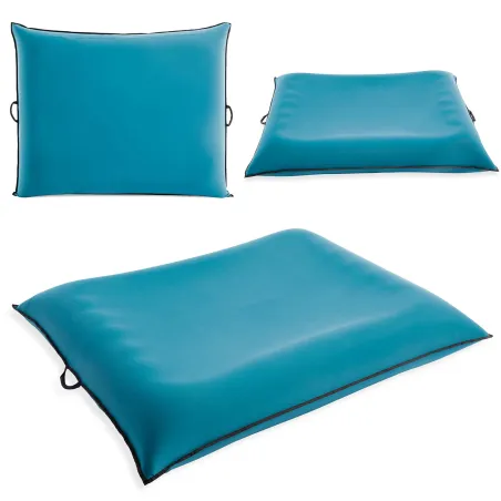 Colchón hinchable Luxe Lounge con almohada, perfecto para relajarse en la piscina